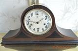 New Haven Clock Co. mantel humpback clock 21"