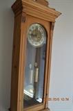 Pine Case Pendulum wall clock 37"