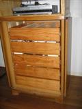 close-up of 5-drawer storage cabinet