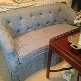 Small curved settee