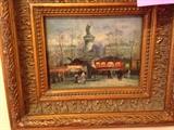 French street scene oil