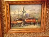 Original oil French street scene