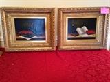 Pair of original oils framed