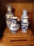 Lots and Lots of blue and white pottery and porcelin