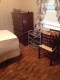 MAGAZINE RACK, HIGHBOY, POSSIBLY LIFT BED