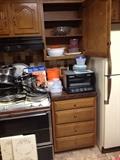 POTS AND PANS AND PLASTIC STORAGE 