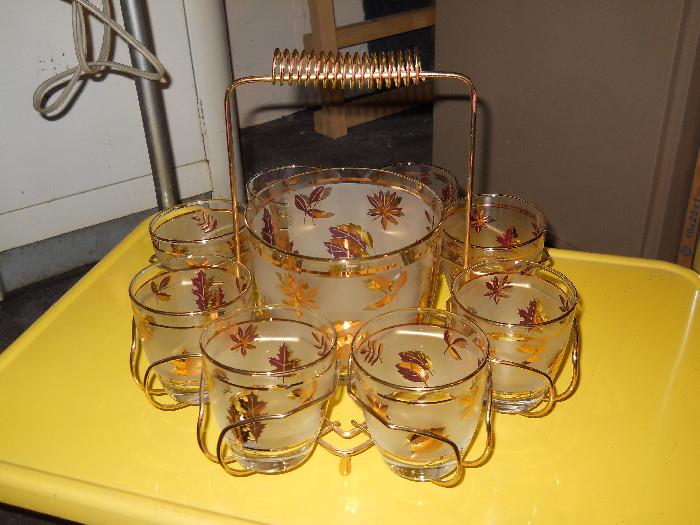 vintage glassware set