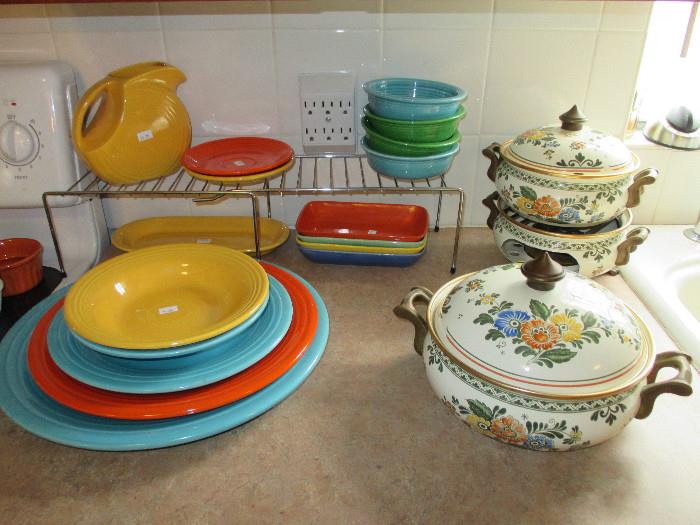 Homer Laughlin Fiesta Dishes, Vintage Asta Enamelware