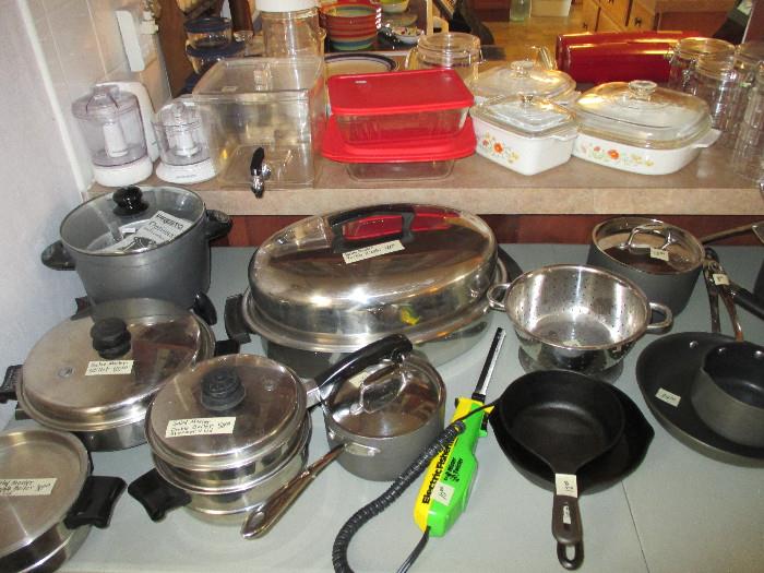 Salad Master Cookware, Cast Iron, Corning Ware, 