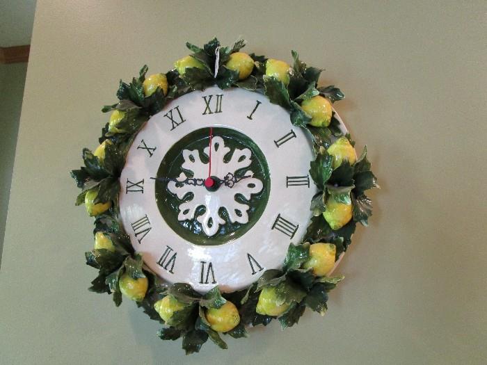 Capodimonte wall clock