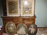 Top Row by Martin Yauch, copy right 1882, 3 oval pictures & frams