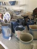        Large selection of blue & white stoneware