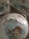                   Fish platter, tureen, & plates