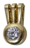14K Gold 1.05ct Diamond Solitaire Slide/Pendant