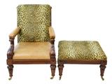 Ralph Lauren Polo Cheetah Print Armchair & Ottoman