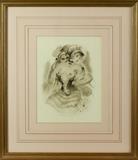 Etching of Amorous Couple