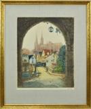 "LeGarl" Chartres Street Scene Etching