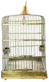 Antique French Solid Brass Birdcage