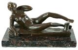 Artist Signed Nude Female Ltd Ed Bronze Sculpture