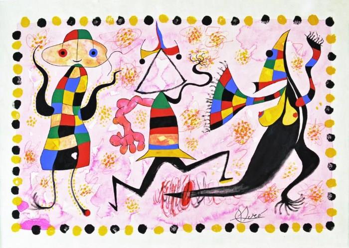 Joan Miro (1893 - 1983) Watercolor & Gouache