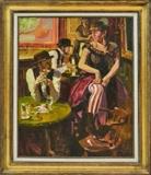 Neil Boyle (1931-2006) "The Hustlers" Oil Painting