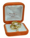 18K Gold Men's Hermes Double Ring w/ Box