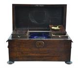 Antique English Wooden Tea Caddy