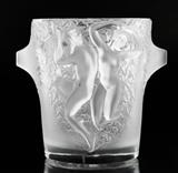 Lalique "Ganymede" Crystal Nudes Ice Bucket