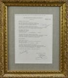 Cary Grant Frank Sinatra Autographed Lyrics Sheet
