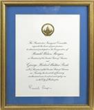 Inaugural Gala Invitation Signed by Ronald Reagan