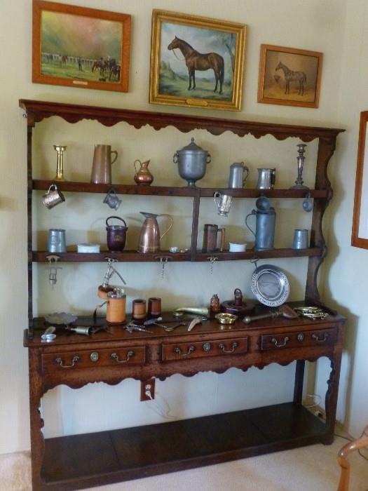 English Oak Dresser, 18th century.