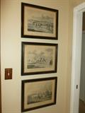 Antique horse prints.