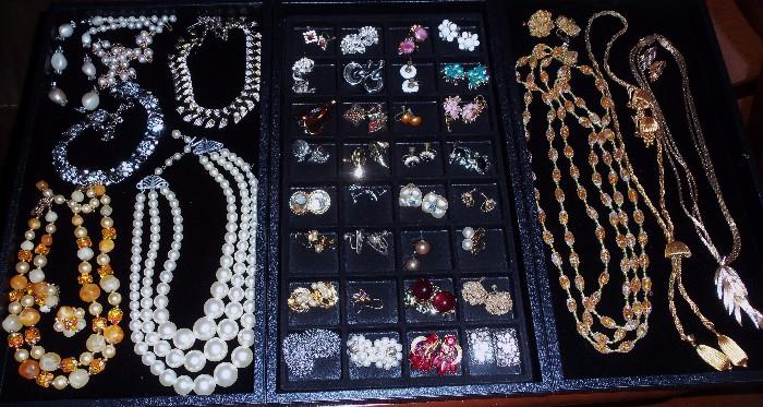 Over 40 trays of beautiful costume jewelry!