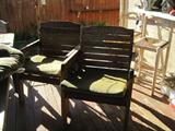PATIO TABLE AND 6 CHAIRS
