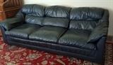 Butter Soft Blue Leather Couch