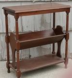 Vintage Side Table Magazine Rack