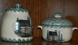 Cabin Cookie Jars and Casseroles