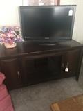                Flat screen TV; console