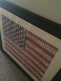                     Patriotic framed art