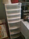               Plastic organizing drawers
