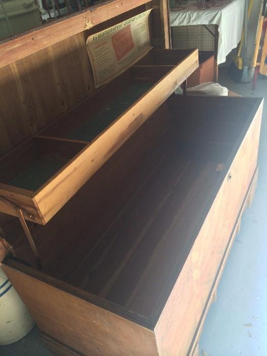          The other cedar chest  -  with upper shelf