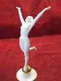 Hutschenruether Art Deco Nude Figure on a Ball Ca 1920's