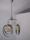 Mid Century Chrome Hanging Light
