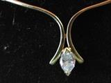 1/2 Carat Diamond Pendant on 14kt Gold Necklace.  Diamond SI-1, J color