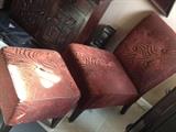 Cloth chair and ottoman set