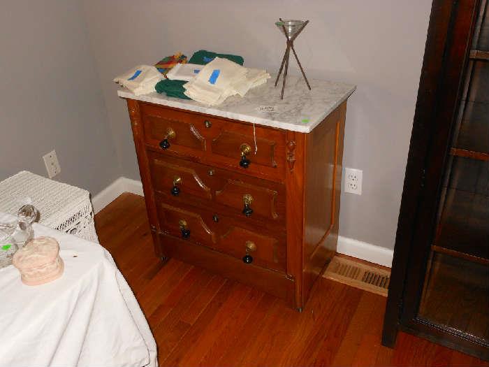 marble top  vintage  chest