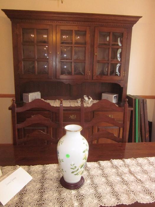 Cabinet, china cabinet, hutch. Matching table and  chairs.