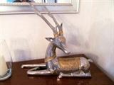 Large, Polished Brass, Antelope 