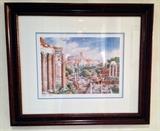 ORIGINAL, WATERCOLOR OF ROMAN RUINS