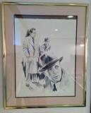 ORIGINAL, SIGNED DRAWING OF HUMPHREY BOGART